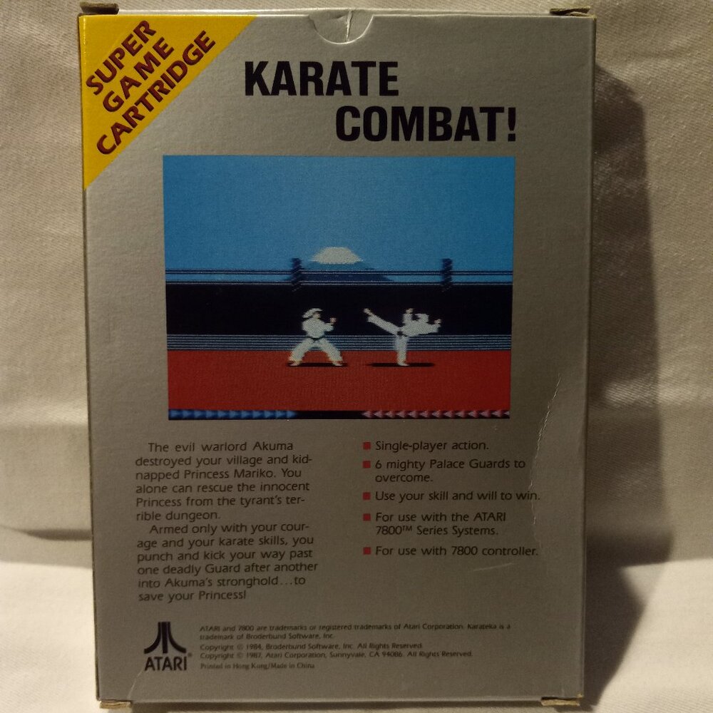 KARATEKA CIB - ATARI 7800 UN-Tested - Picture 2 of 6